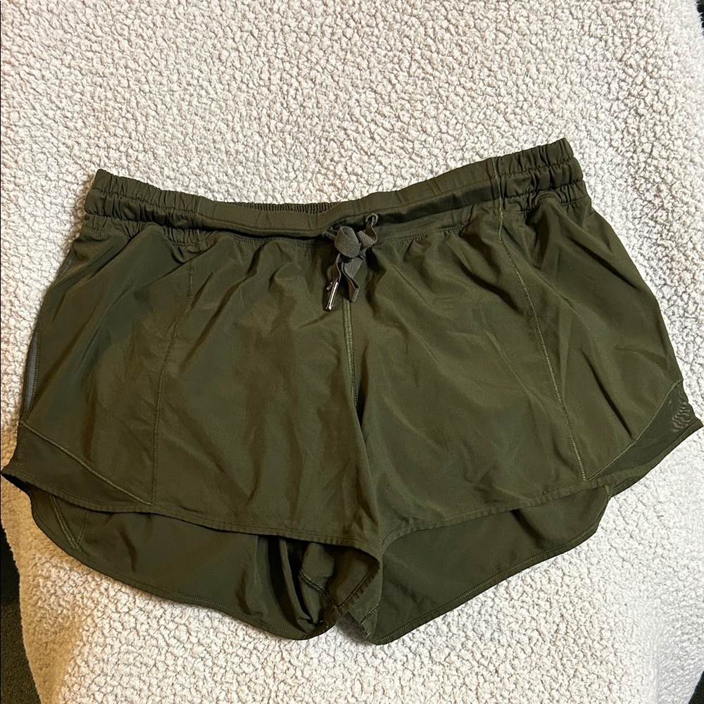 Lululemon Athletica Dark Green Athletic Shorts